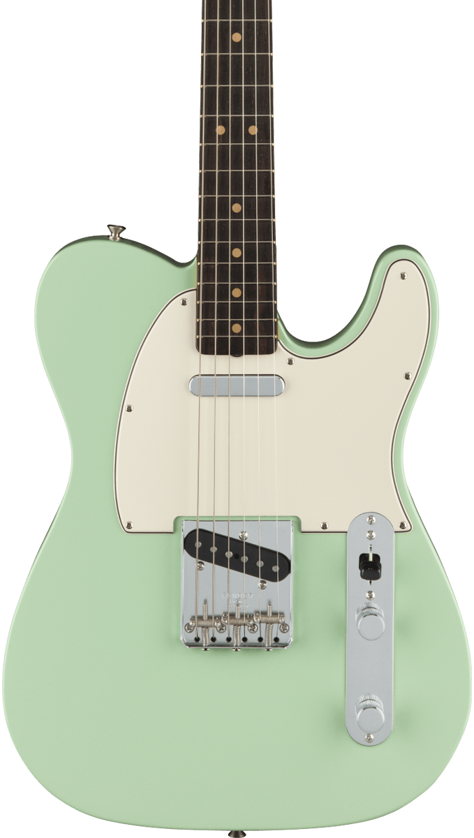 Front of Fender American Vintage II 1963 Telecaster RW Surf Green.