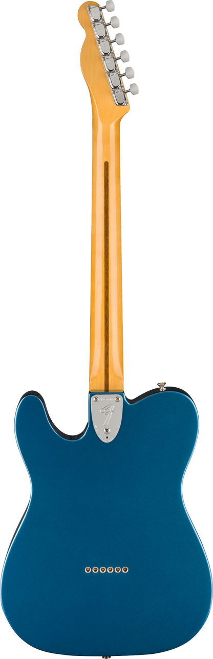 Back of Fender American Vintage II 1972 Telecaster Thinline MP Lake Placid Blue.