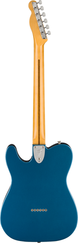 Back of Fender American Vintage II 1972 Telecaster Thinline MP Lake Placid Blue.