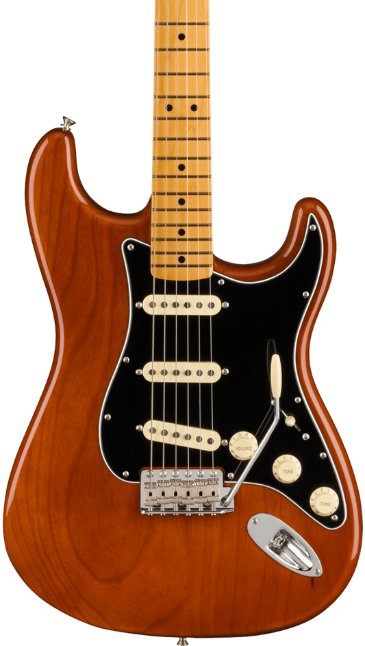 Front of Fender American Vintage II 1973 Stratocaster MP Mocha.