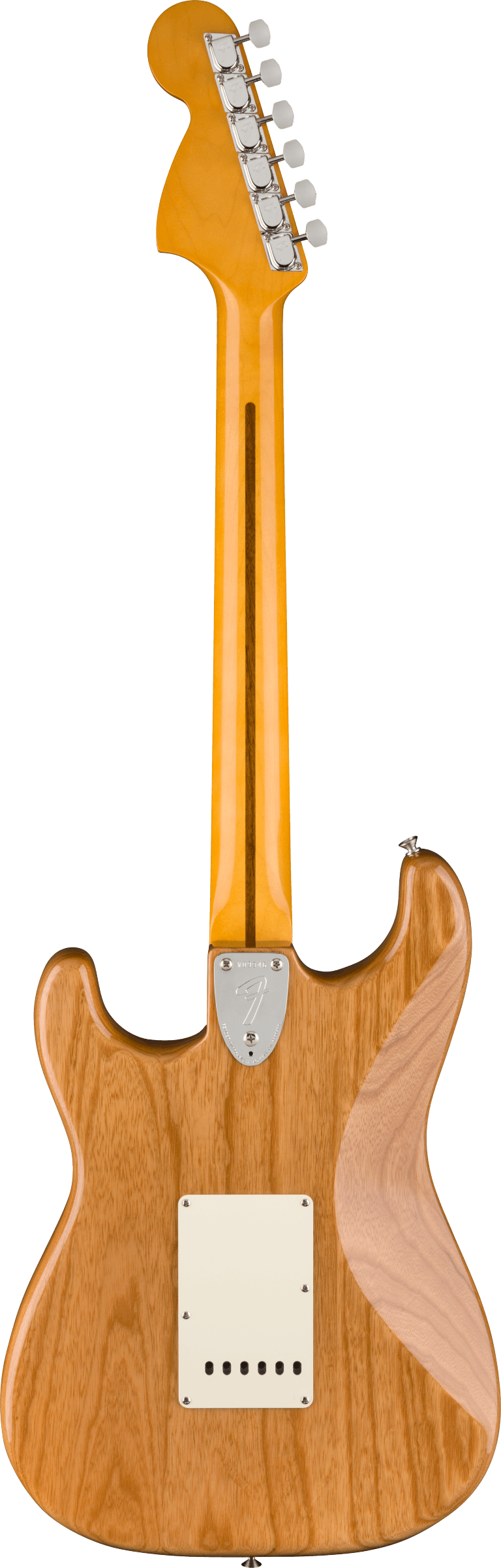 Back of Fender American Vintage II 1973 Stratocaster RW Aged Natural.