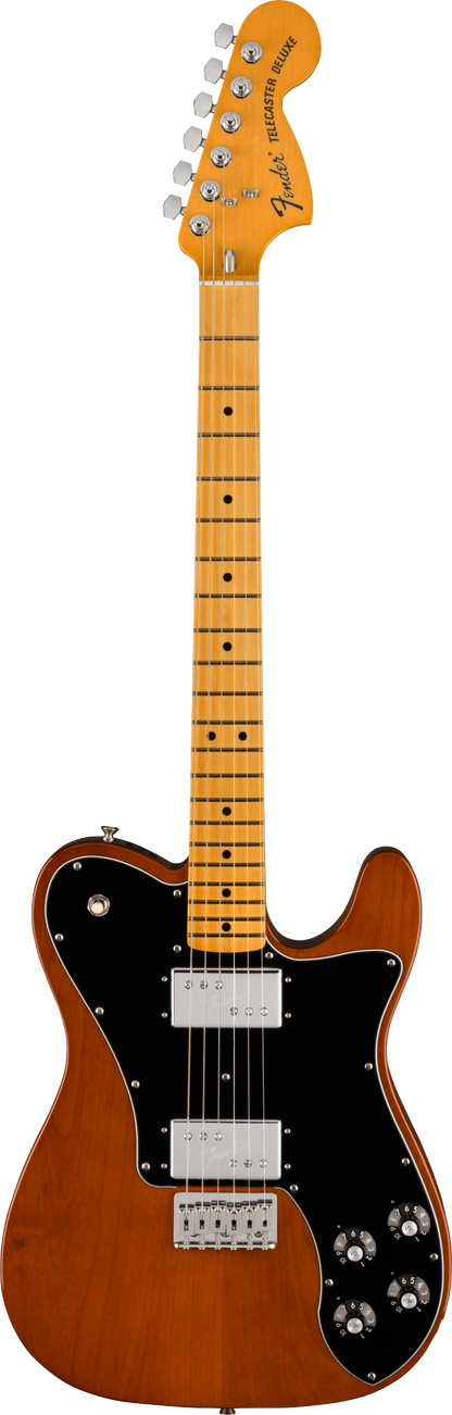 Full frontal of Fender American Vintage II 1975 Telecaster Deluxe MP Mocha.