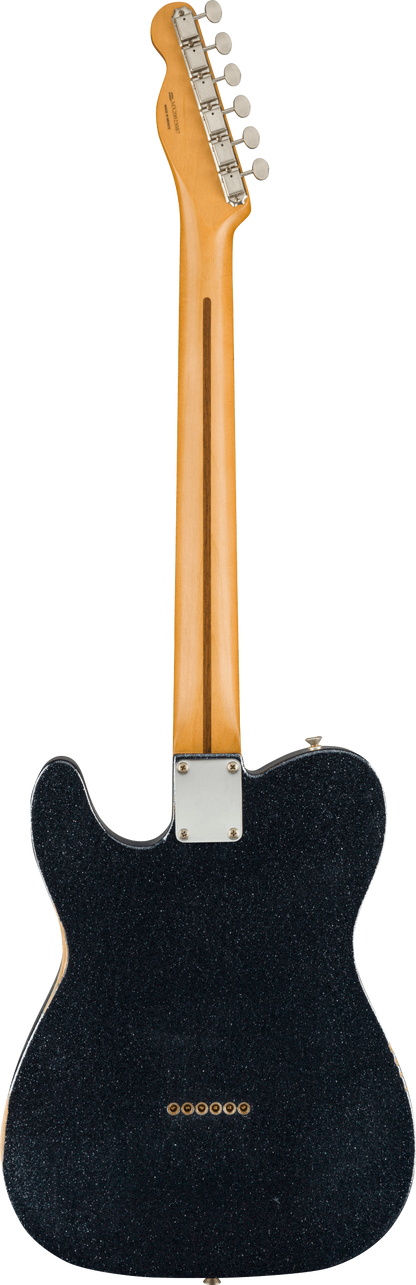 Back of Fender Brad Paisley Esquire Tele Black Sparkle.