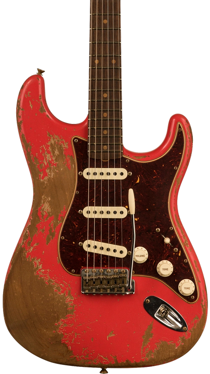 Fender Custom Shop Limited Edition Roasted 60 Strat Super Heavy Relic Aged Fiesta Red w/case