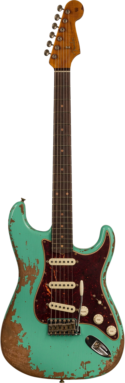 Fender Custom Shop Limited Edition Roasted '60 Strat Super Heavy Relic Aged Sea Foam Green w/case