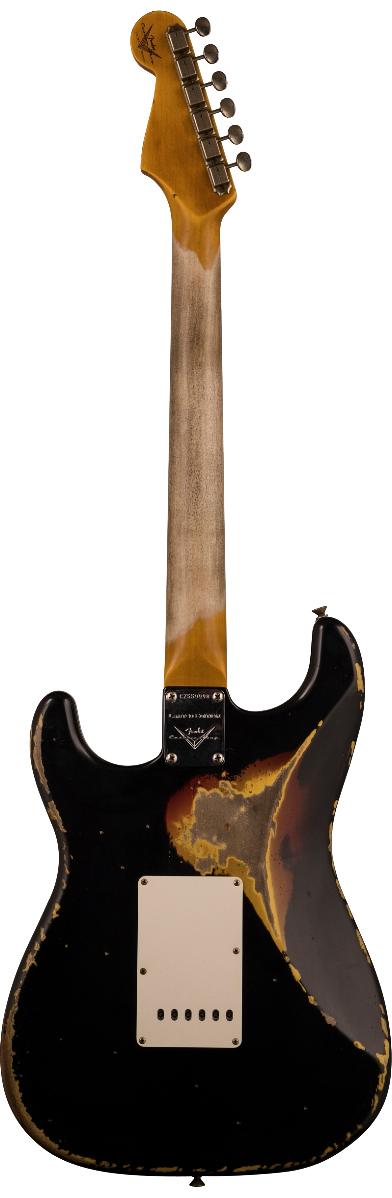 Fender Custom Shop Limited Edition '62 Strat Heavy Relic Aged Black Over 3 Color Sunburst w/case