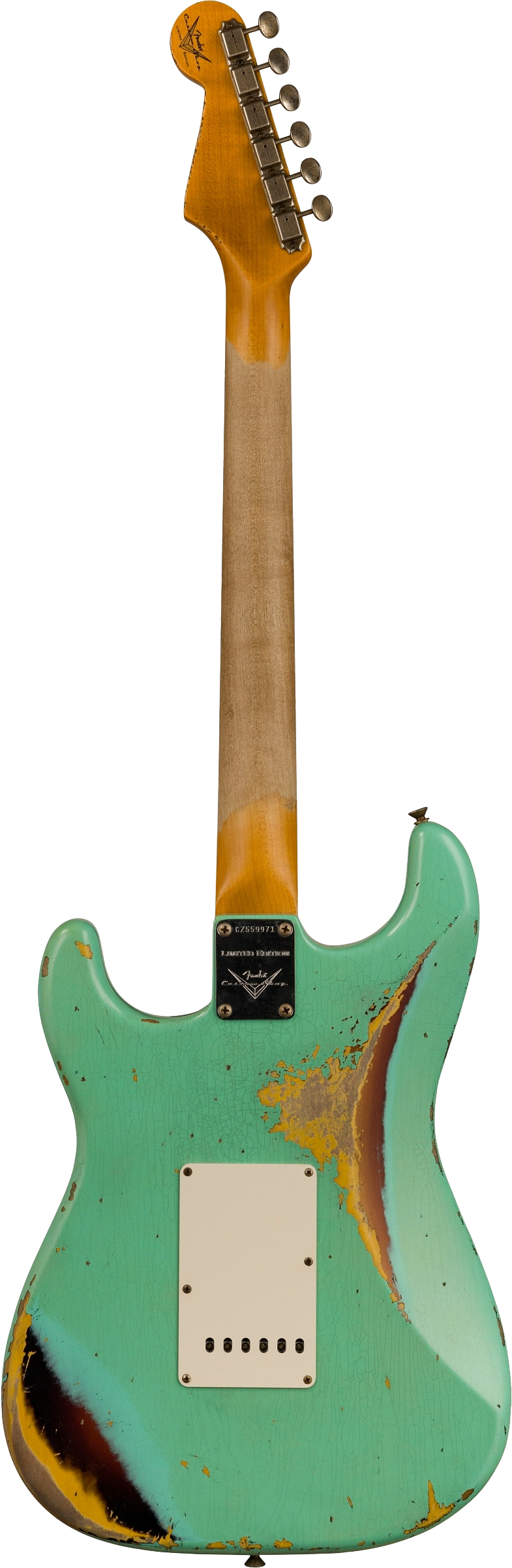 Fender Custom Shop Limited Edition '62 Strat Heavy Relic Faded Aged Sea Foam Green Over 3 Color Sunburst w/case