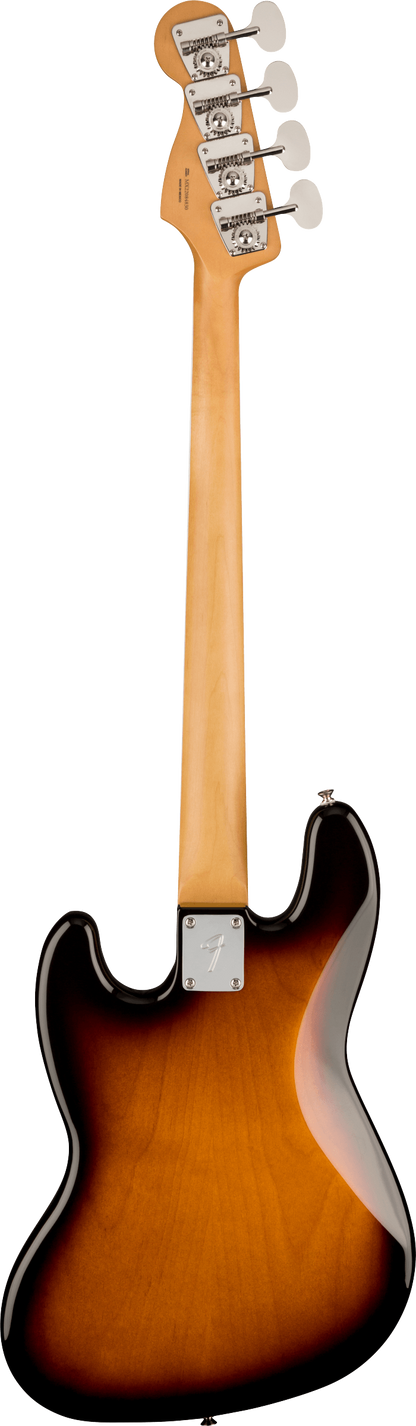 Back of Fender Gold Foil Jazz Bass 2-Color Sunburst.