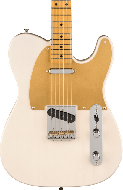 Front of Fender JV Modified '50s Telecaster MP White Blonde.