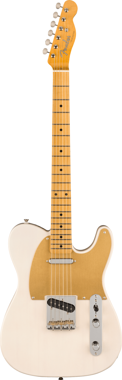 Full frontal of Fender JV Modified '50s Telecaster MP White Blonde.