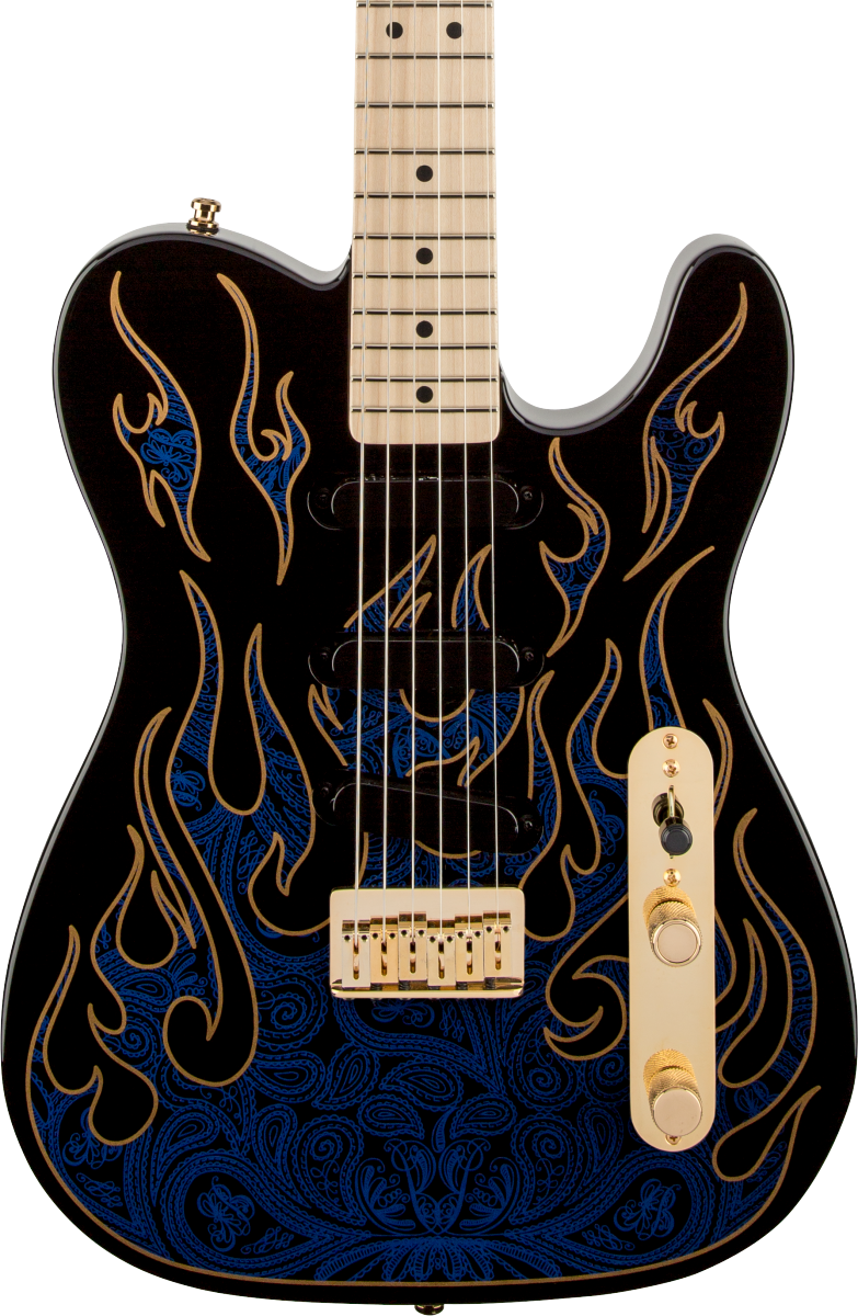 Fender James Burton Tele MP Blue Paisley Flames