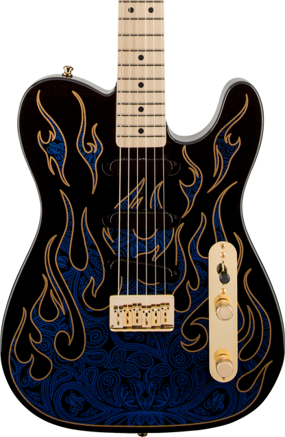 Fender James Burton Tele MP Blue Paisley Flames