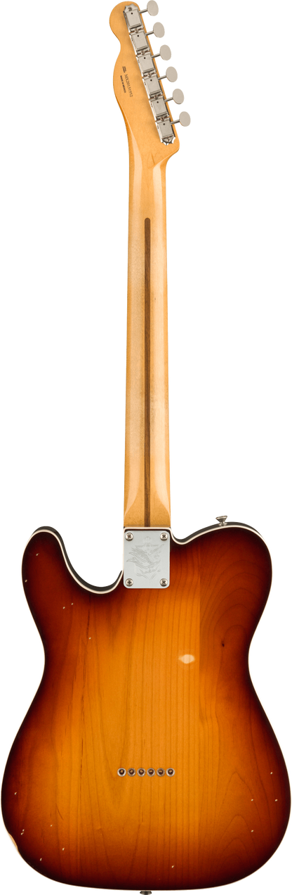 Back of Fender Jason Isbell Custom Telecaster RW 3-Color Chocolate Burst.