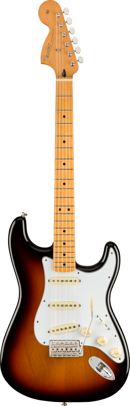 Full frontal of Fender Jimi Hendrix Stratocaster Maple Fingerboard 3-Color Sunburst.