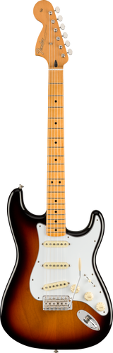 Full frontal of Fender Jimi Hendrix Stratocaster Maple Fingerboard 3-Color Sunburst.