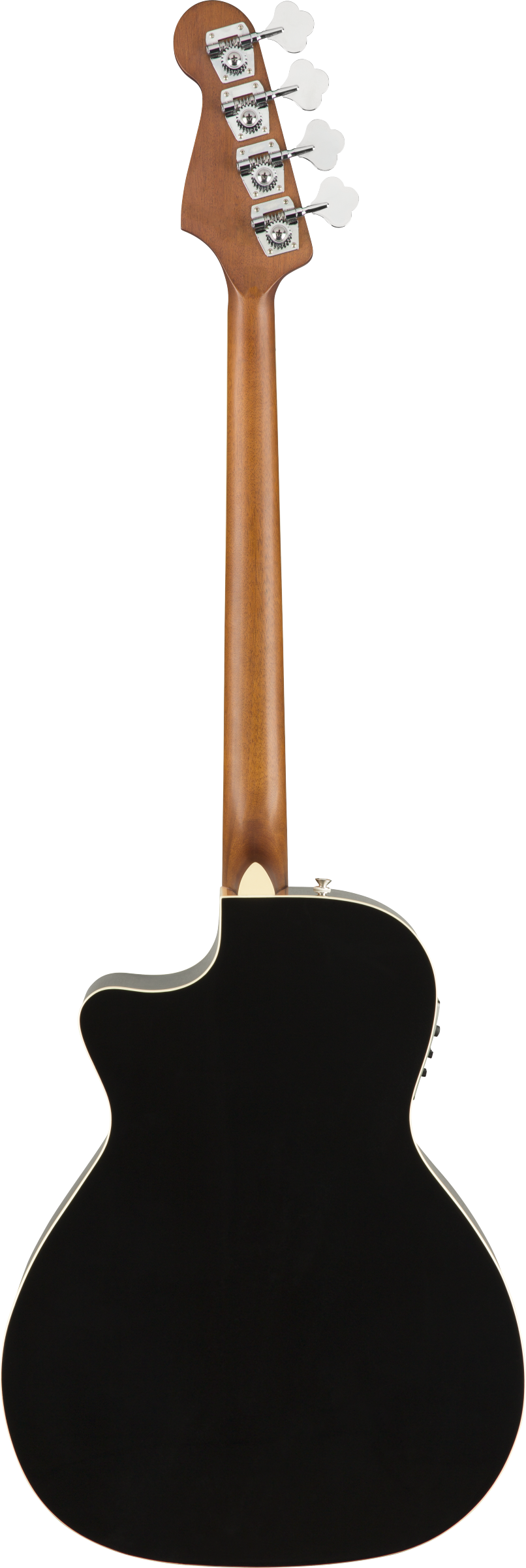 Back of Fender Kingman Bass Walnut Fingerboard Black.