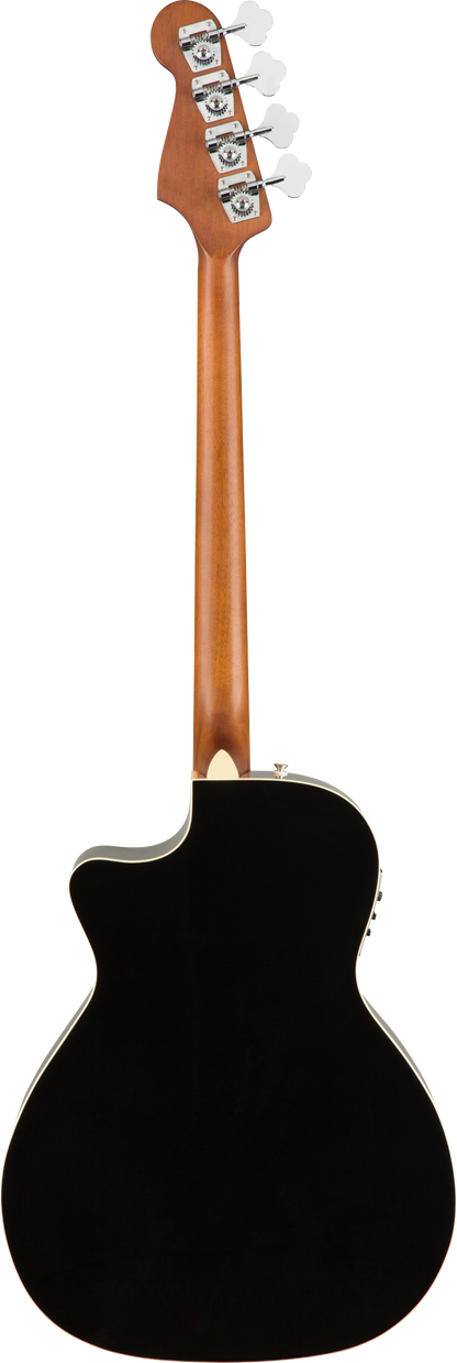 Back of Fender Kingman Bass Walnut Fingerboard Black.