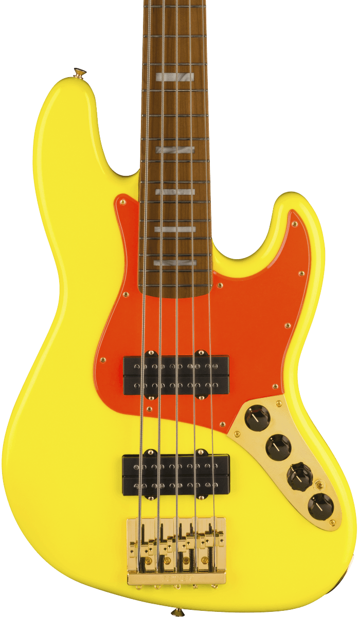 Fender MonoNeon Jazz Bass V MP Neon Yellow w/bag
