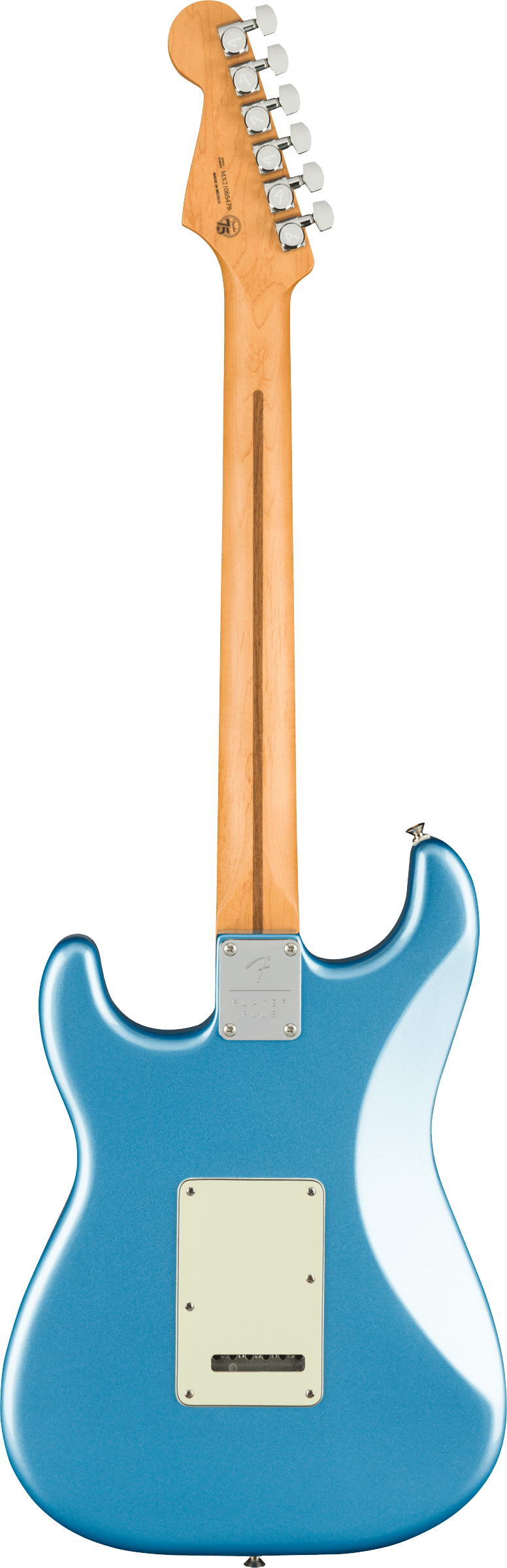 Back of Fender Player Plus Stratocaster PF Opal Spark.