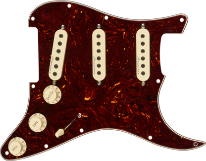Fender Pre-Wired Strat Pickguard Hot Noiseless SSS Tortoise Shell 11 Hole