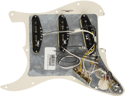 Back of Fender Pre-Wired Strat Pickguard Vintage Noiseless SSS Tortoise Shell 11 Hole PG.