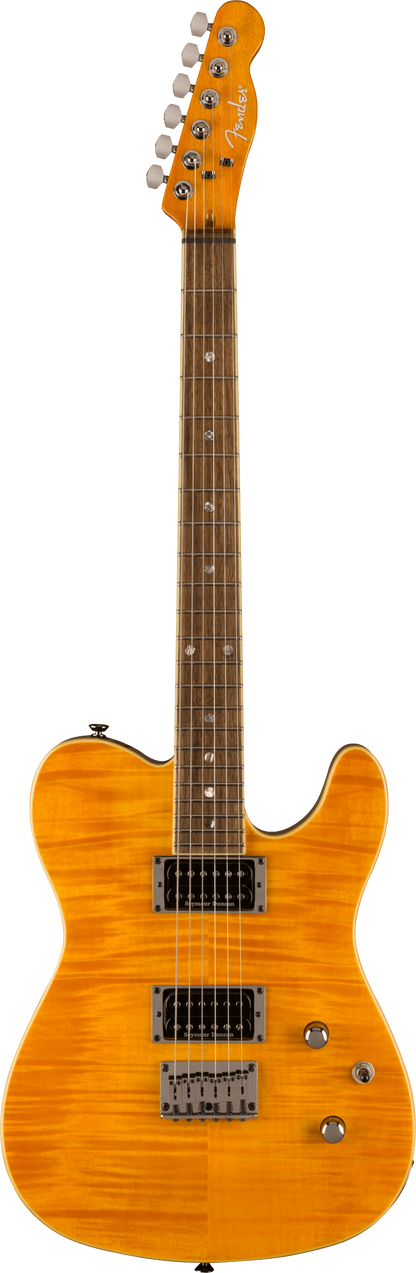 Full frontal of Fender Special Edition Custom Telecaster FMT HH Amber.