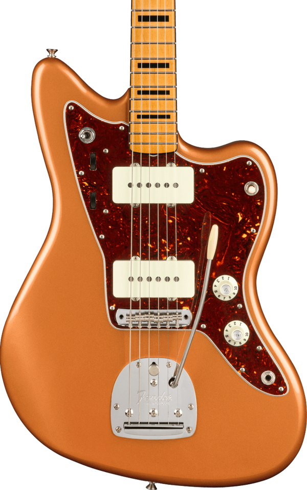 Front of Fender Troy Van Leeuwen Jazzmaster Copper Age.