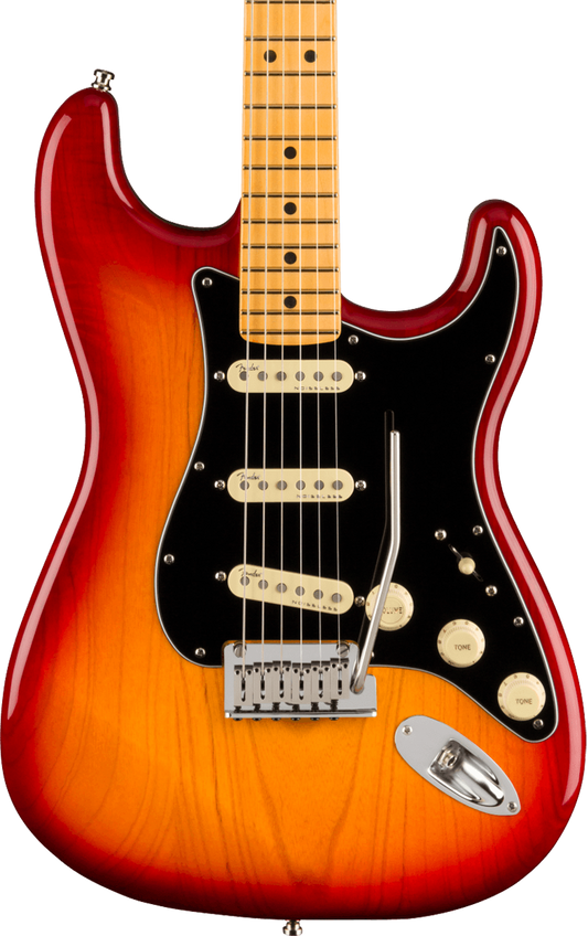 Fender American Ultra Luxe Stratocaster MP Plasma Red Burst w/case