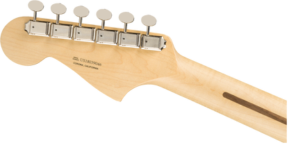 Back of Fender American Performer Jazzmaster RW 3-Color Sunburst headstock.
