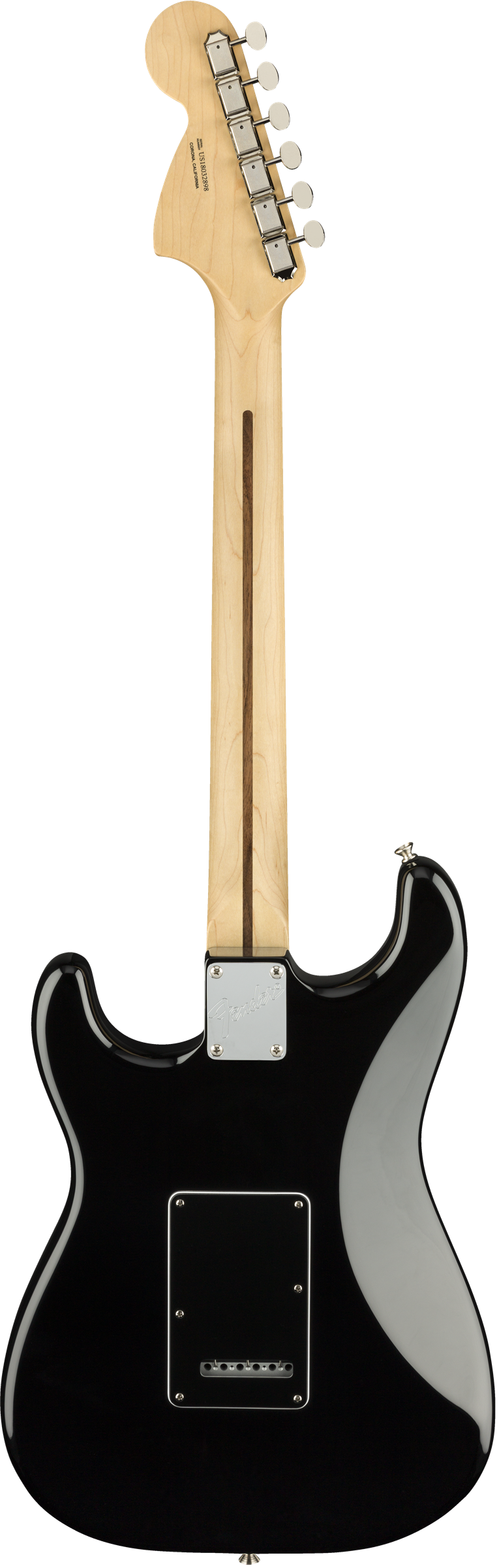 Back of Fender American Performer Stratocaster HSS MP Black.