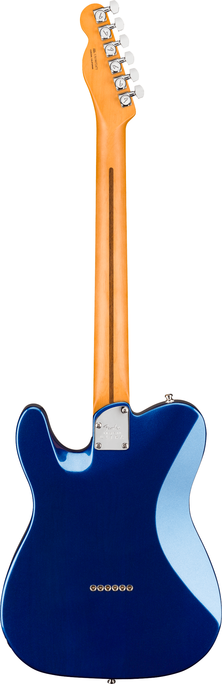 Back of Fender Telecaster MP electric guitar in Cobra Blue Tone Shop Guitars Dallas TX