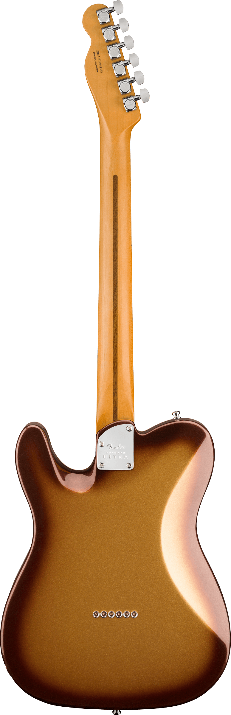 Back of Fender Telecaster MP electric guitar in Mocha Burst color Tone Shop Guitars Dallas TX