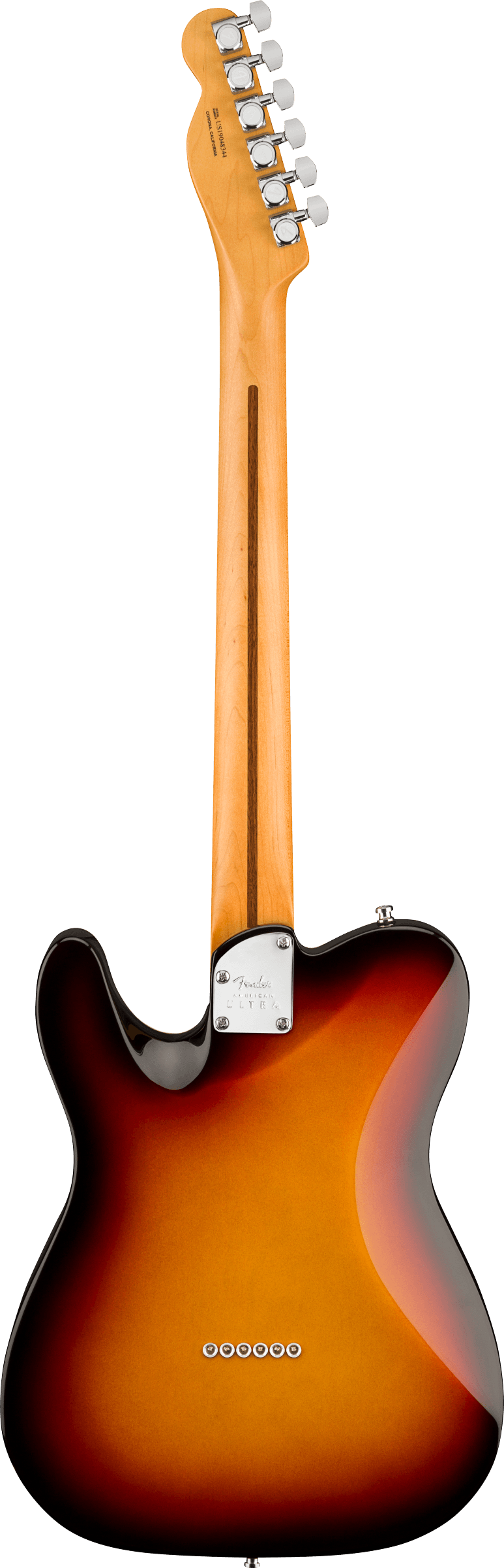 Back of Fender Telecaster MP electric guitar in Ultraburst color Tone Shop Guitars DFW