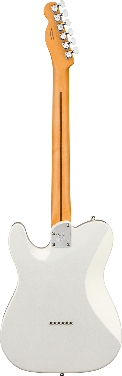 Back of Fender Telecaster RW electric guitar in Arctic Pearl white Tone Shop Guitars Dallas 