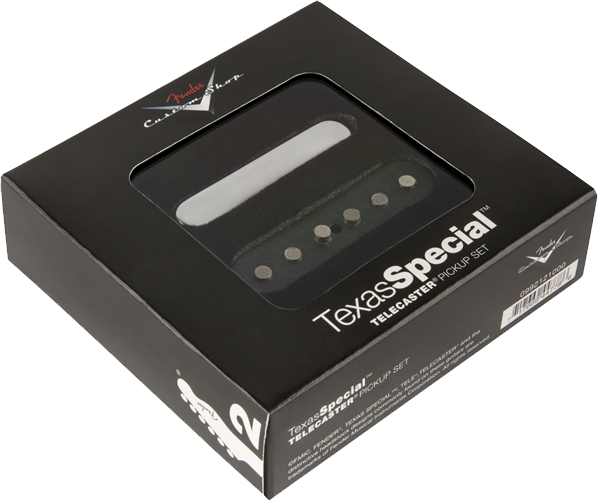 Front angle of Fender Custom Shop Texas Special Telecaster Pickups packaging.