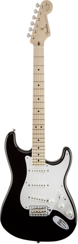 Full frontal of Fender Eric Clapton Stratocaster MP Black.