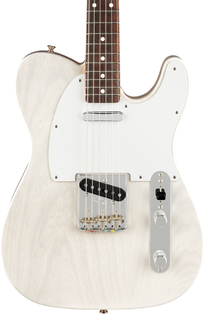 Front of Fender Jimmy Page Mirror Telecaster Rosewood White Blonde.
