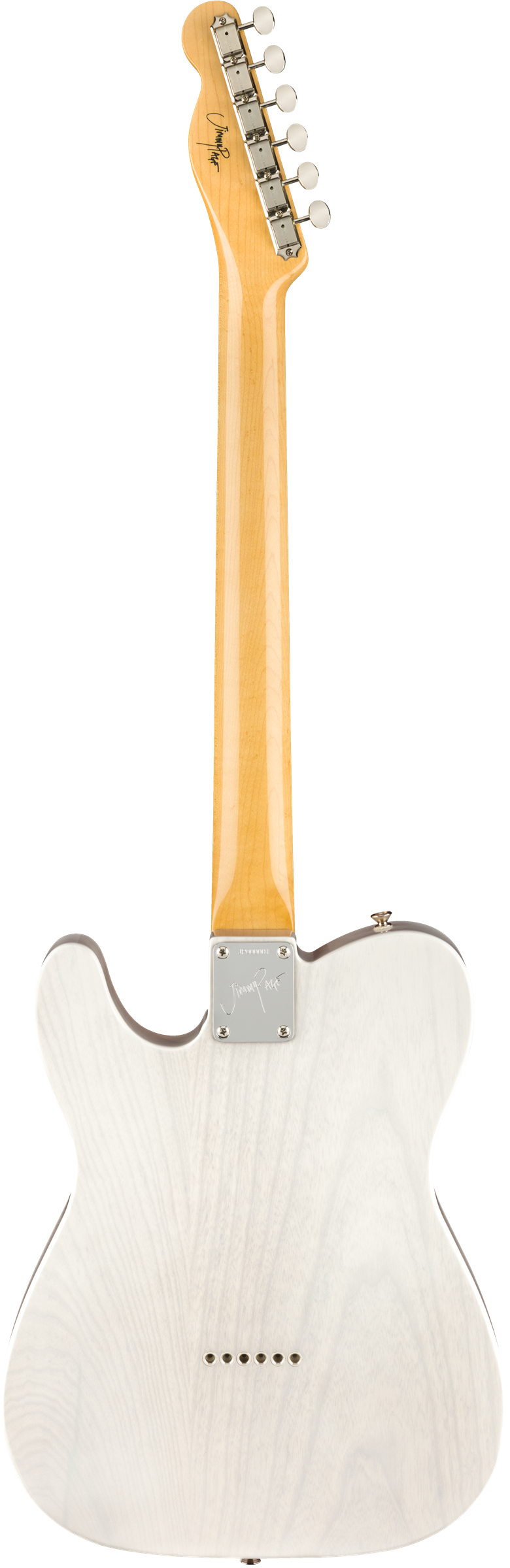 Back of Fender Jimmy Page Mirror Telecaster Rosewood White Blonde.