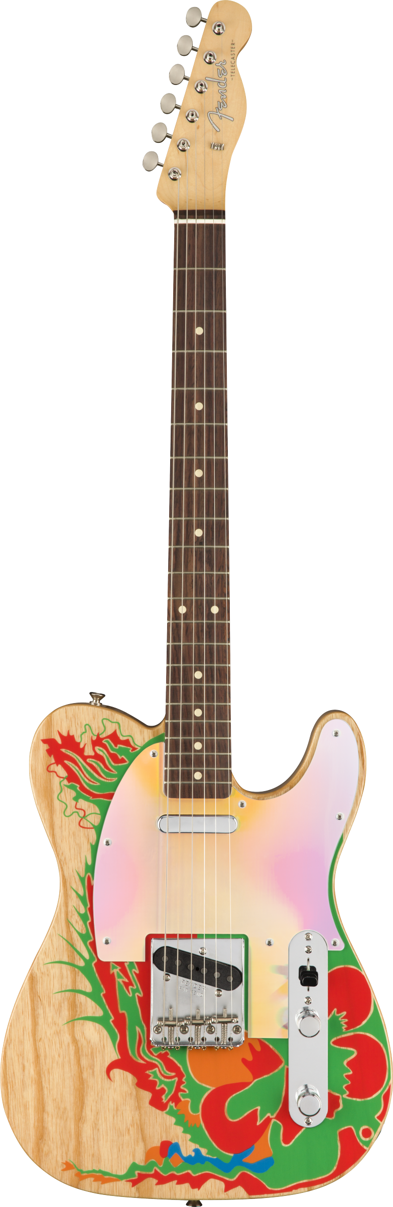 Full frontal of Fender Jimmy Page Telecaster "Dragon" RW Natural.