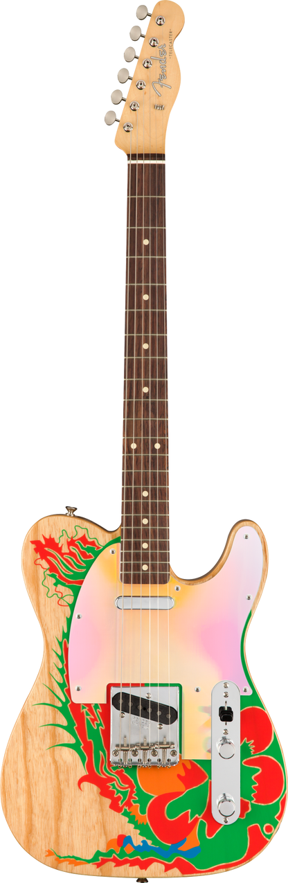 Full frontal of Fender Jimmy Page Telecaster "Dragon" RW Natural.