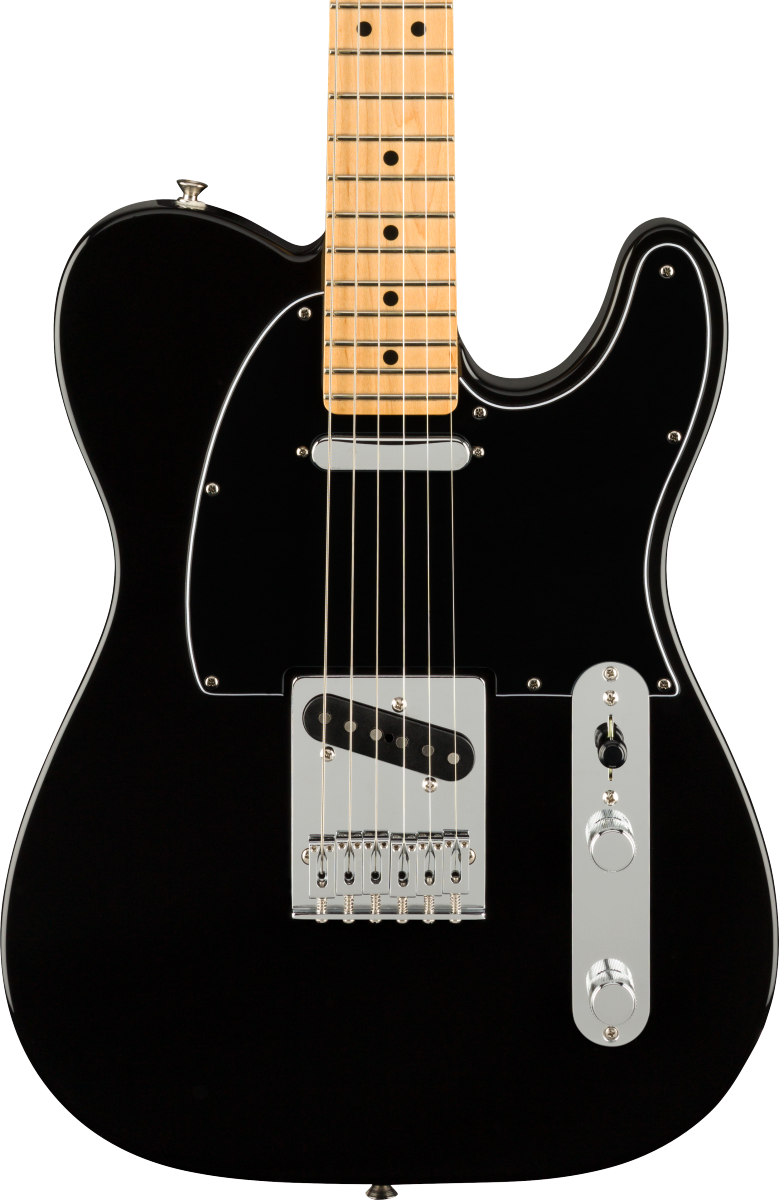 Front of Fender Player Telecaster MP Black.