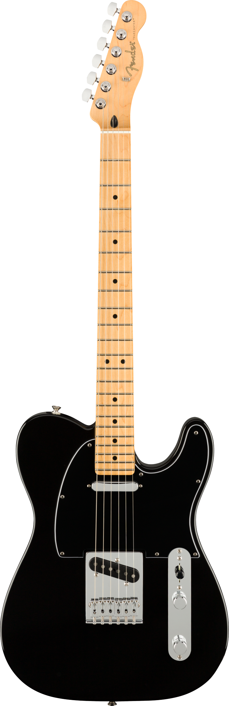 Full frontal of Fender Player Telecaster MP Black.