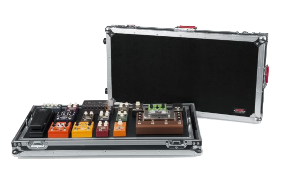 Gator Extra Large G-TOUR Pedal Board and Flight Case for 20-25 pedals. Removable 34"x17" Pedal Surface and Inline Wheels