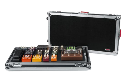 Gator Extra Large G-TOUR Pedal Board and Flight Case for 20-25 pedals. Removable 34"x17" Pedal Surface and Inline Wheels