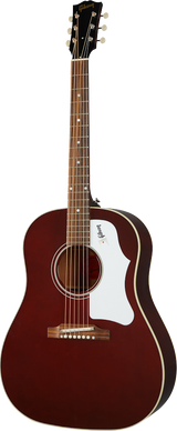 Full front angle of Gibson 60's J-45 Original Wine Red.