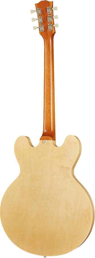 Back angle of Gibson Custom Shop 1959 ES-335 Reissue VOS Vintage Natural.