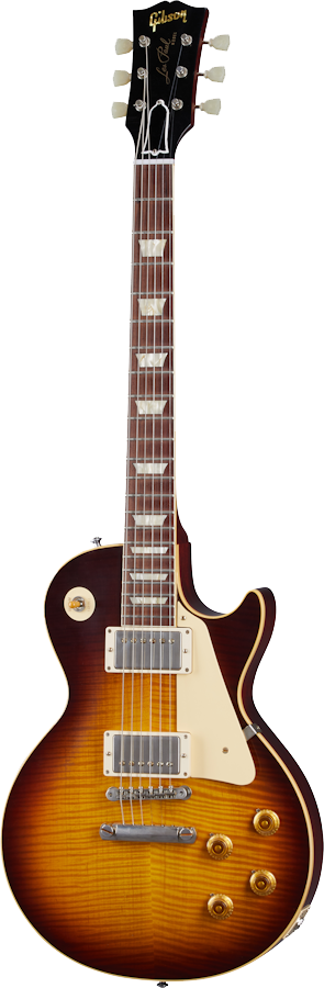 Full frontal of Gibson Custom Shop Murphy Lab 1959 Les Paul Standard Reissue Southern Fade Ultra Light Aged.