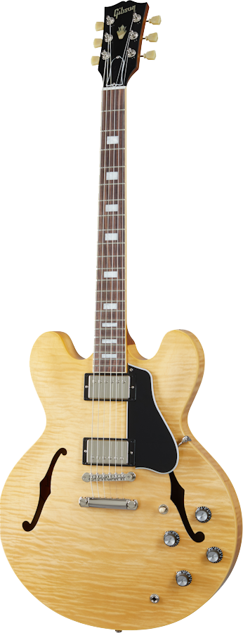 Full frontal Gibson ES-335 Figured Antique Natural.