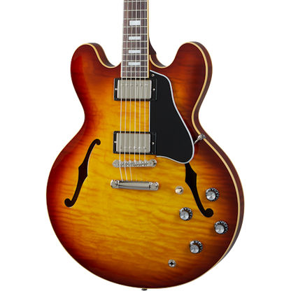 Front of Gibson ES-335 Figured Iced Tea.