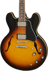 Front of Gibson ES-335 Vintage Burst.